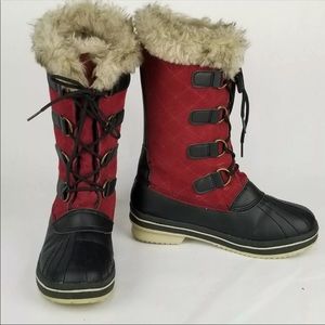 Red Winter Boots
